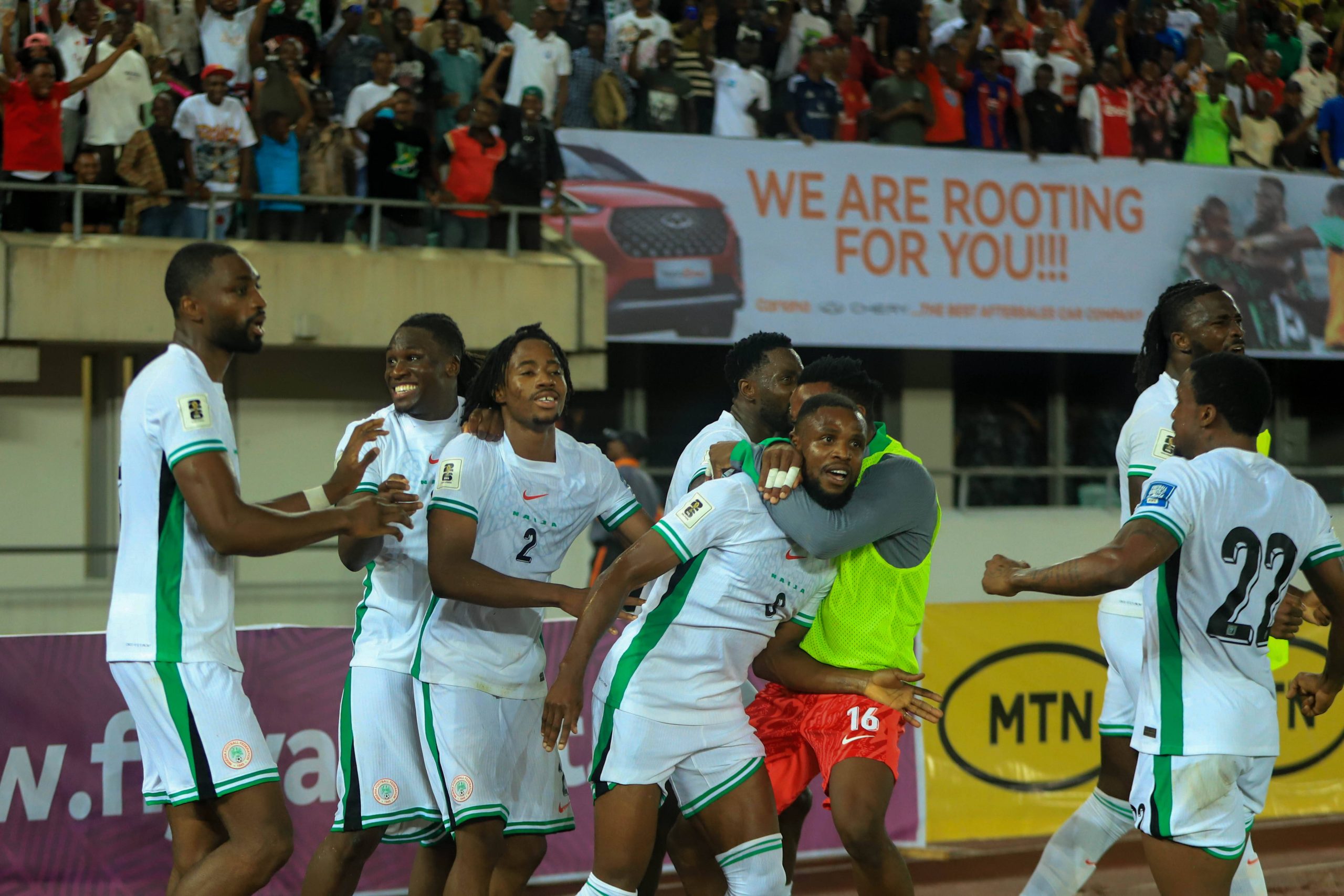 Frank Onyeka of Nigeria during the 2026 FIFA World Cup qualifier match between Super Eagles of Nigeria and Benin Republic