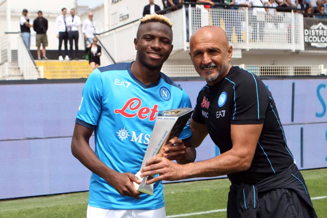 Juventus head coach Luciano Spalletti and Victor Osimhen back in their Napoli days
