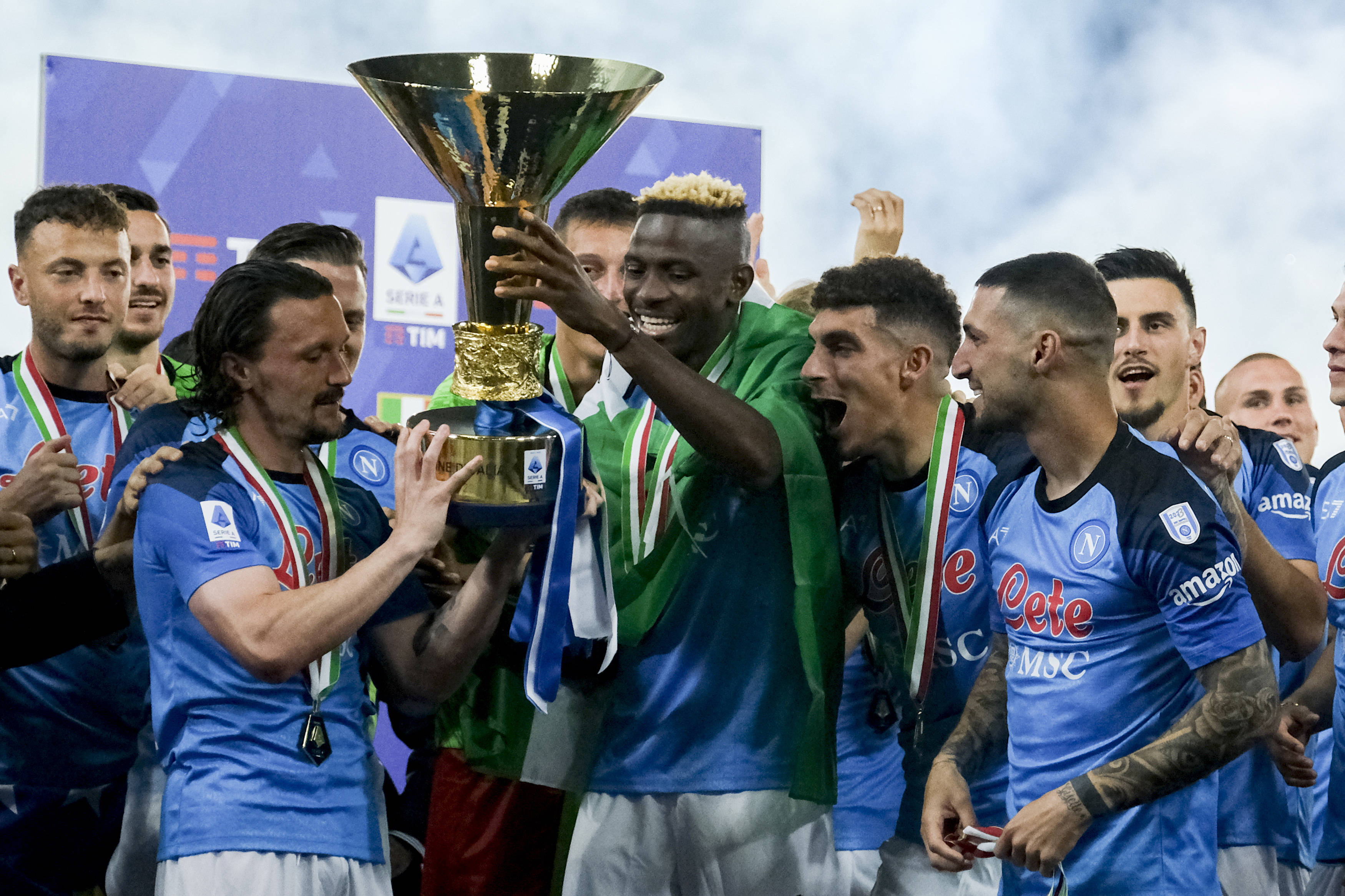 Galatasaray striker Victor Osimhen won the Scudetto with Napoli
