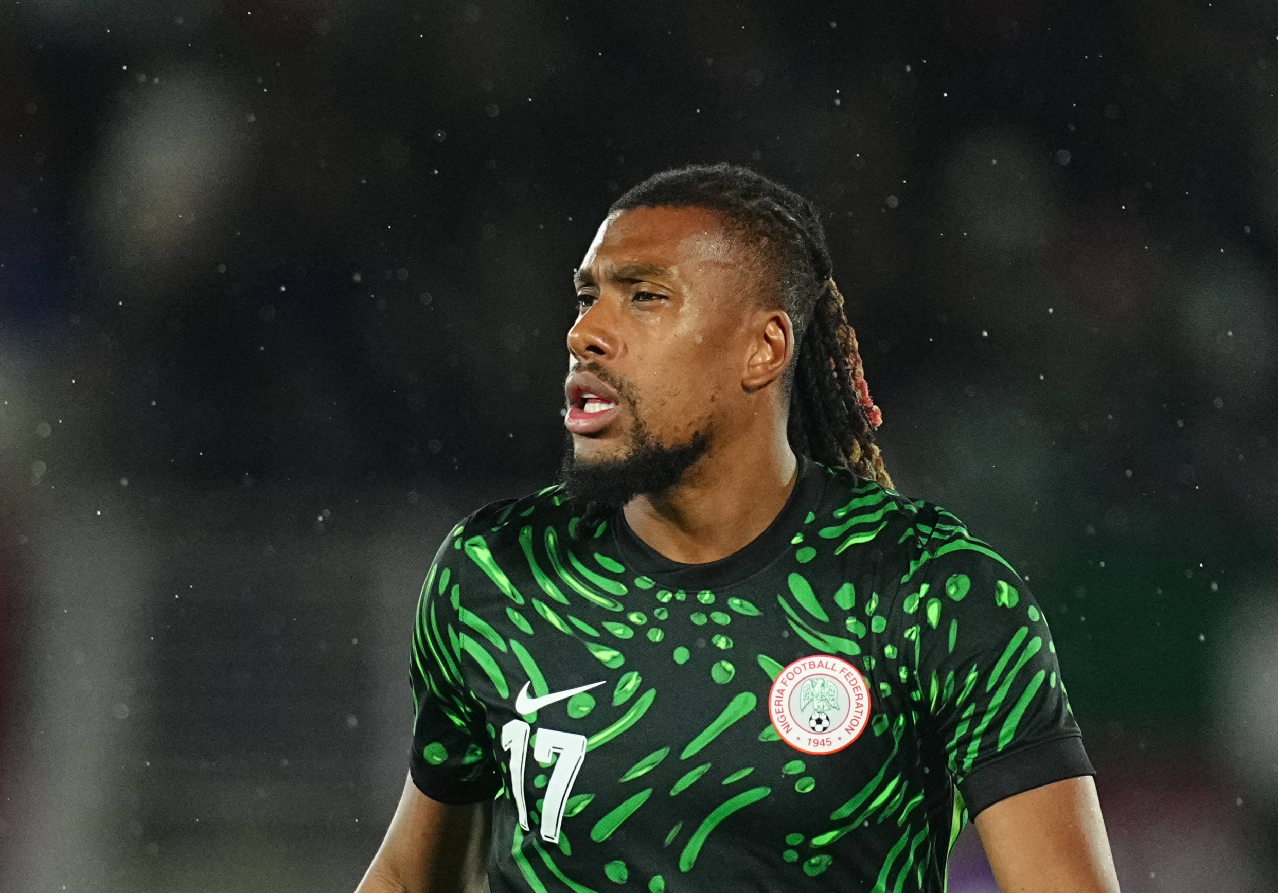 Alexander Chuka Iwobi looks on during the Africa Cup Of Nations match between Tunisia and Nigeria 
