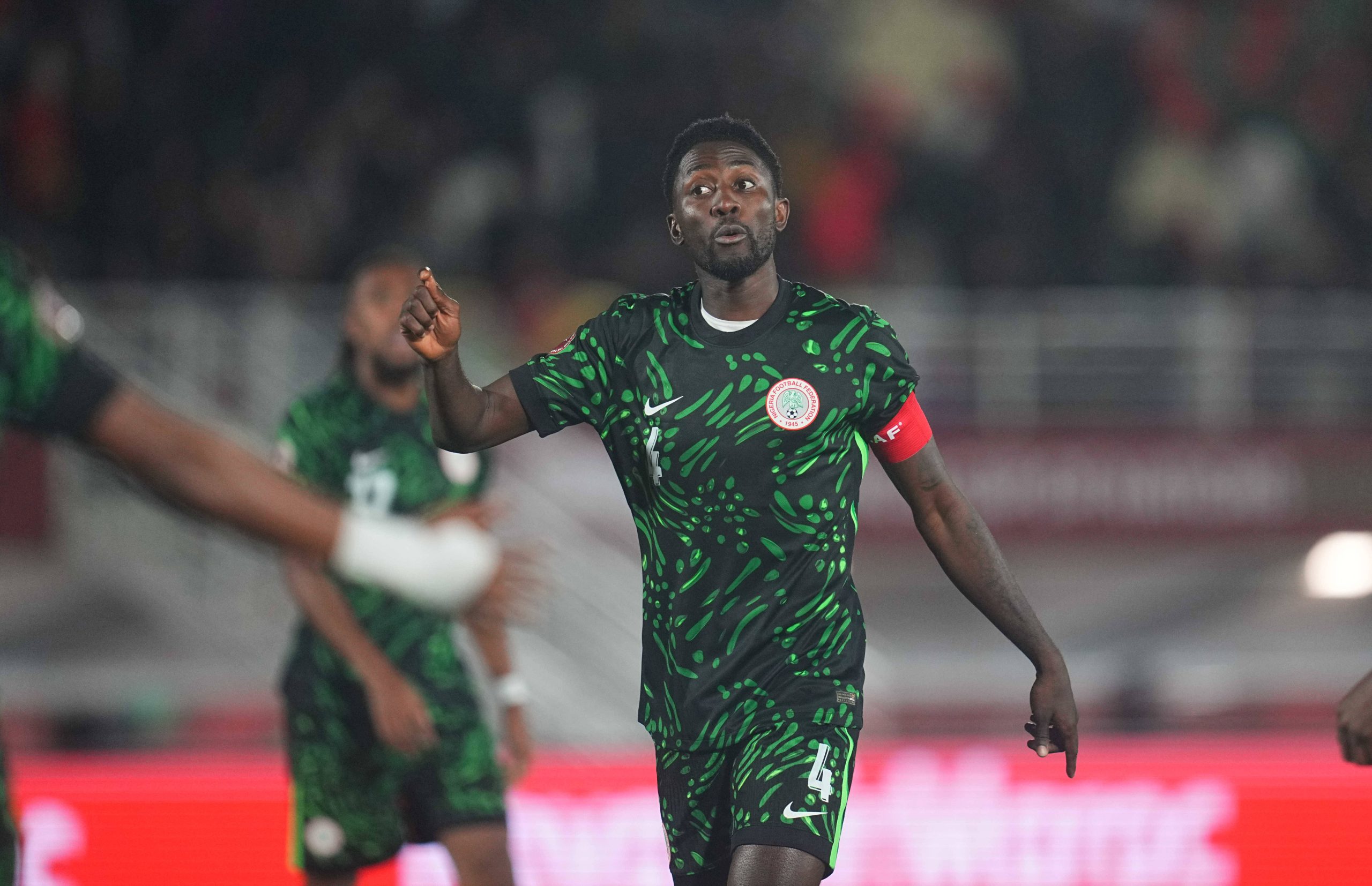 Super Eagles captain Ndidi Wilfred gestures during the Africa Cup Of Nations match between Mozambique
