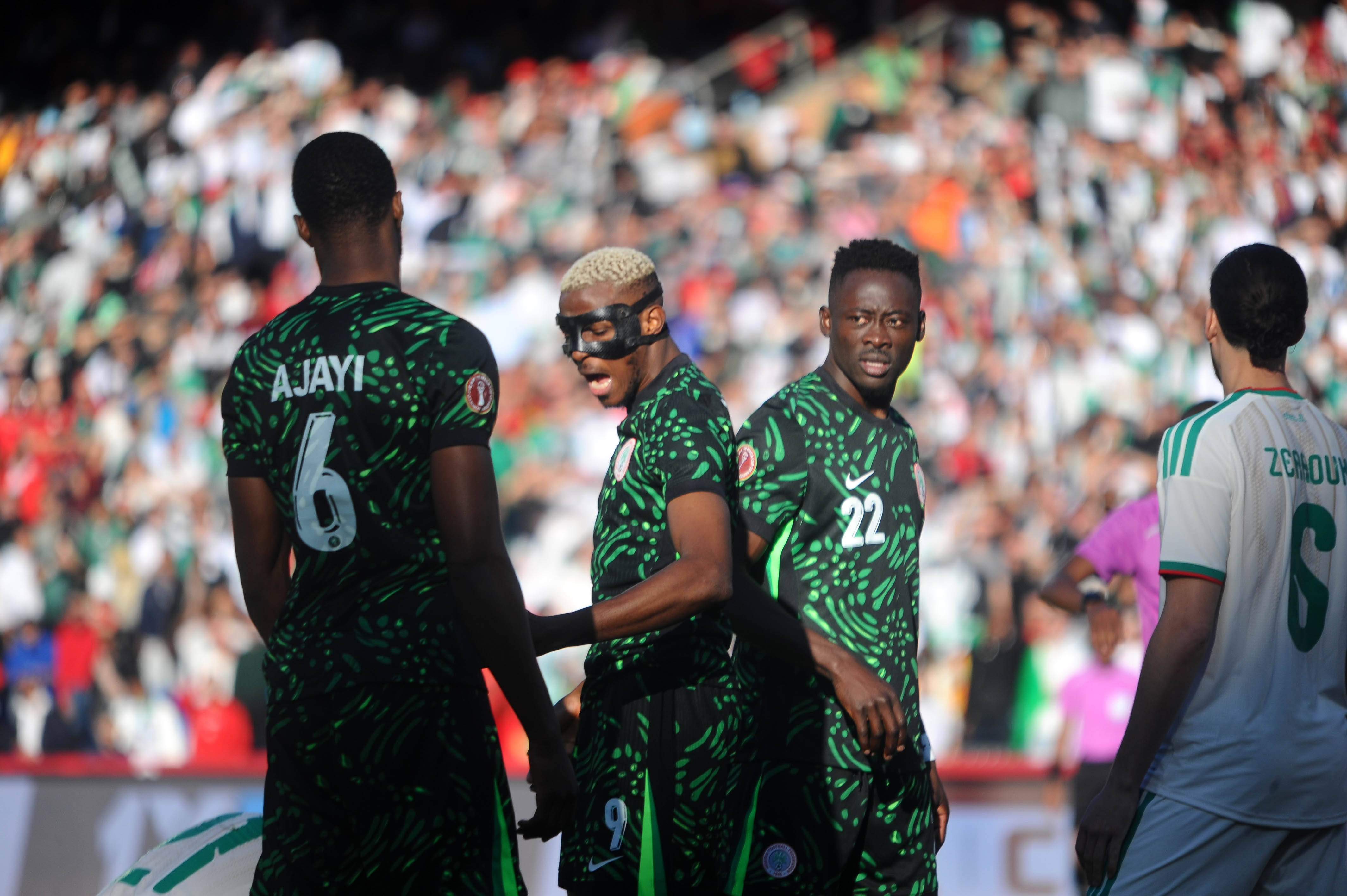 Victor Osimhen, Akor Adams and Semi Ajayi of Nigeria