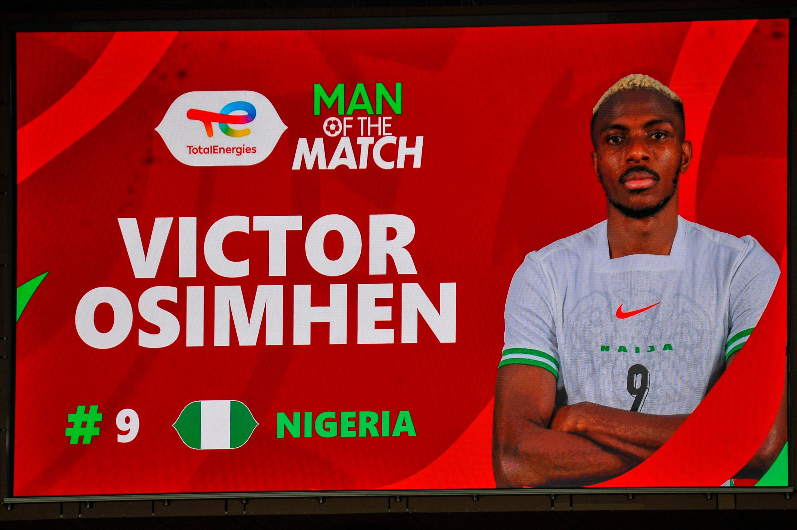 Victor Osimhen during the AFCON match between Algeria and Nigeria 