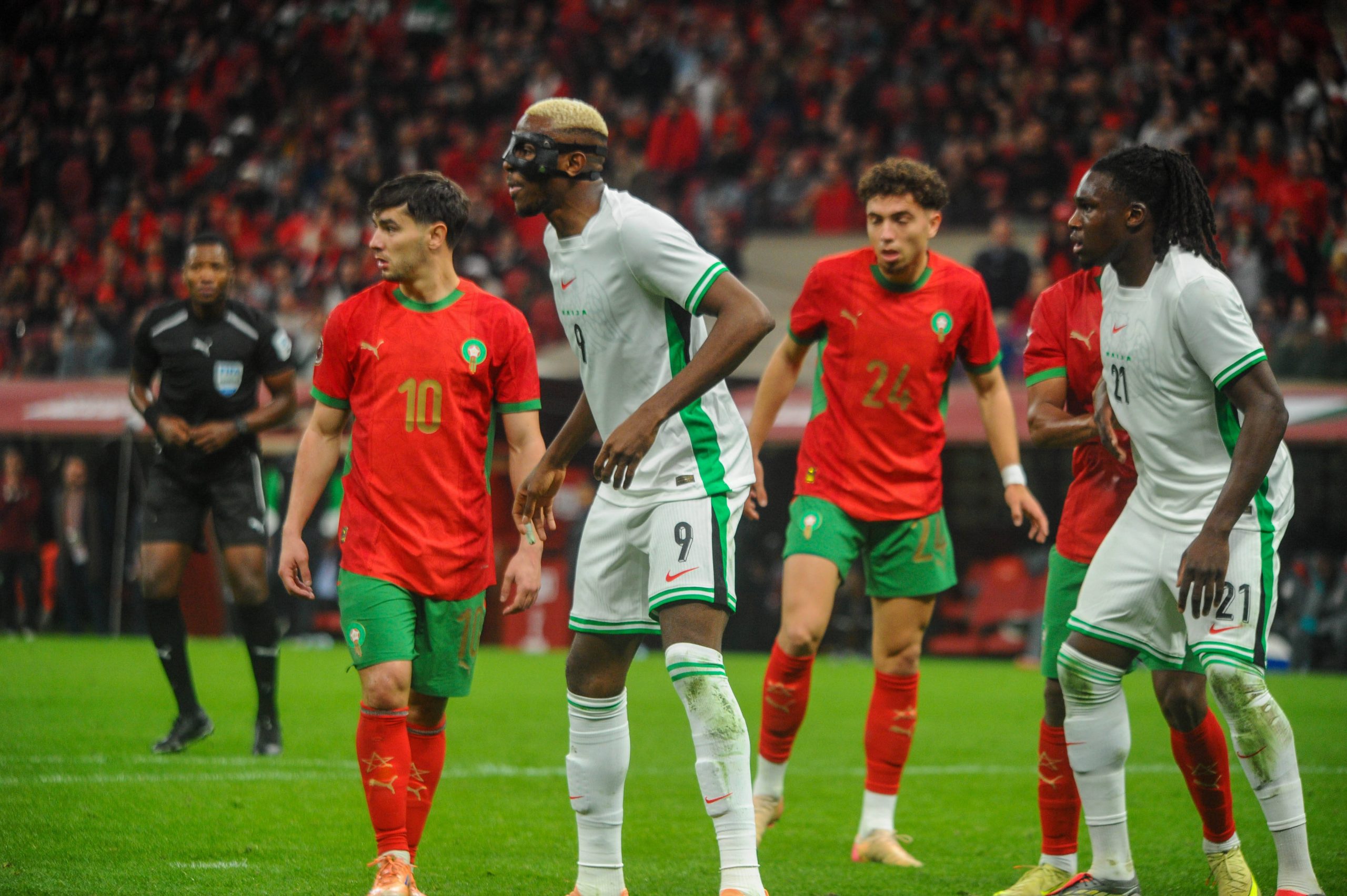 Victor Osimhen, Calvin Bassey, Nigeria and Brahim Diaz, Neil El Aynaoui, Morocco