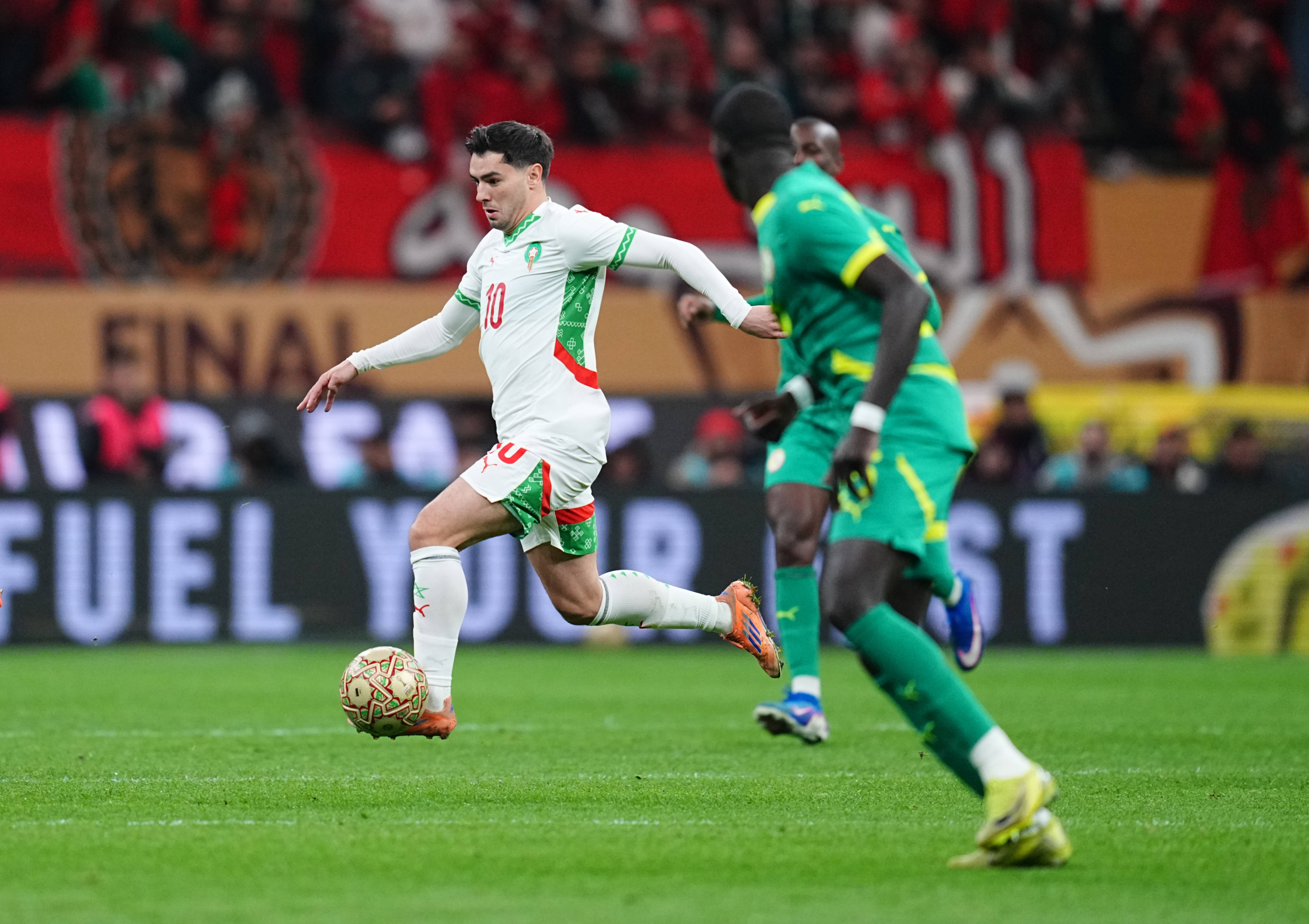 Brahim Abdelkader Diaz controls the ball during the Africa Cup Of Nations match between Morocco and Senegal