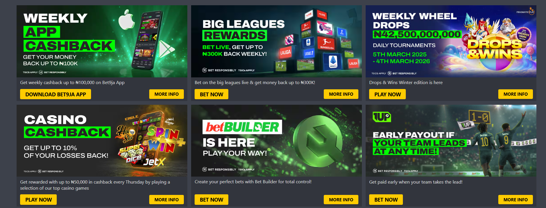 Current Bet9ja promotions