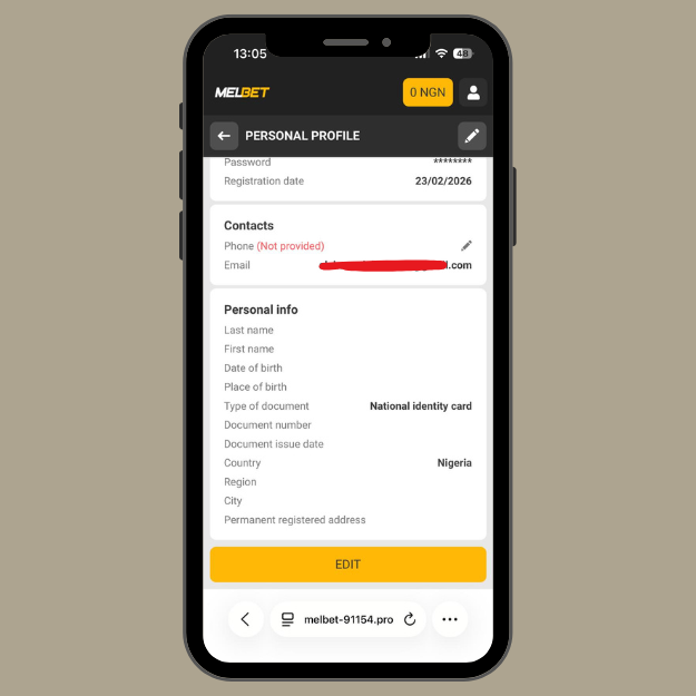 Melbet account verification