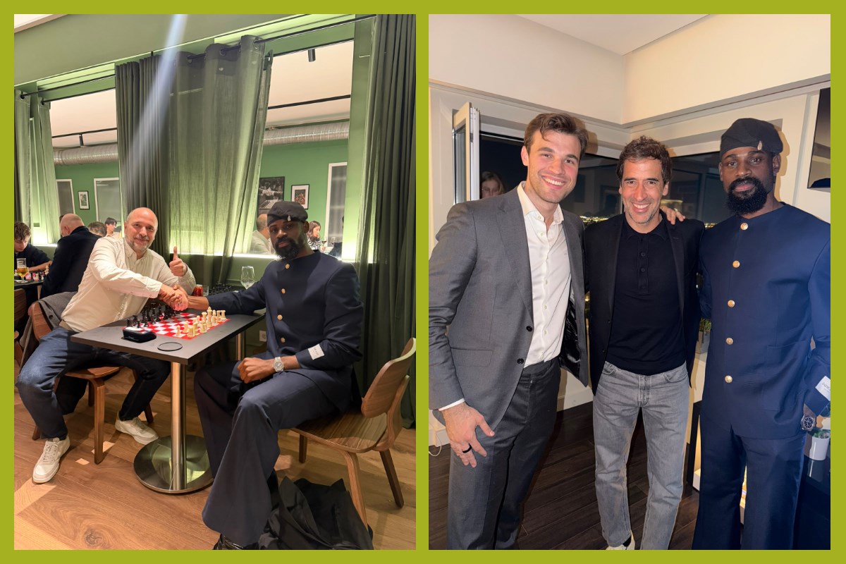 Tunde Onakoya fulfills dream at Bernabéu, gifts chessboard to Nigerian ‘football legend’