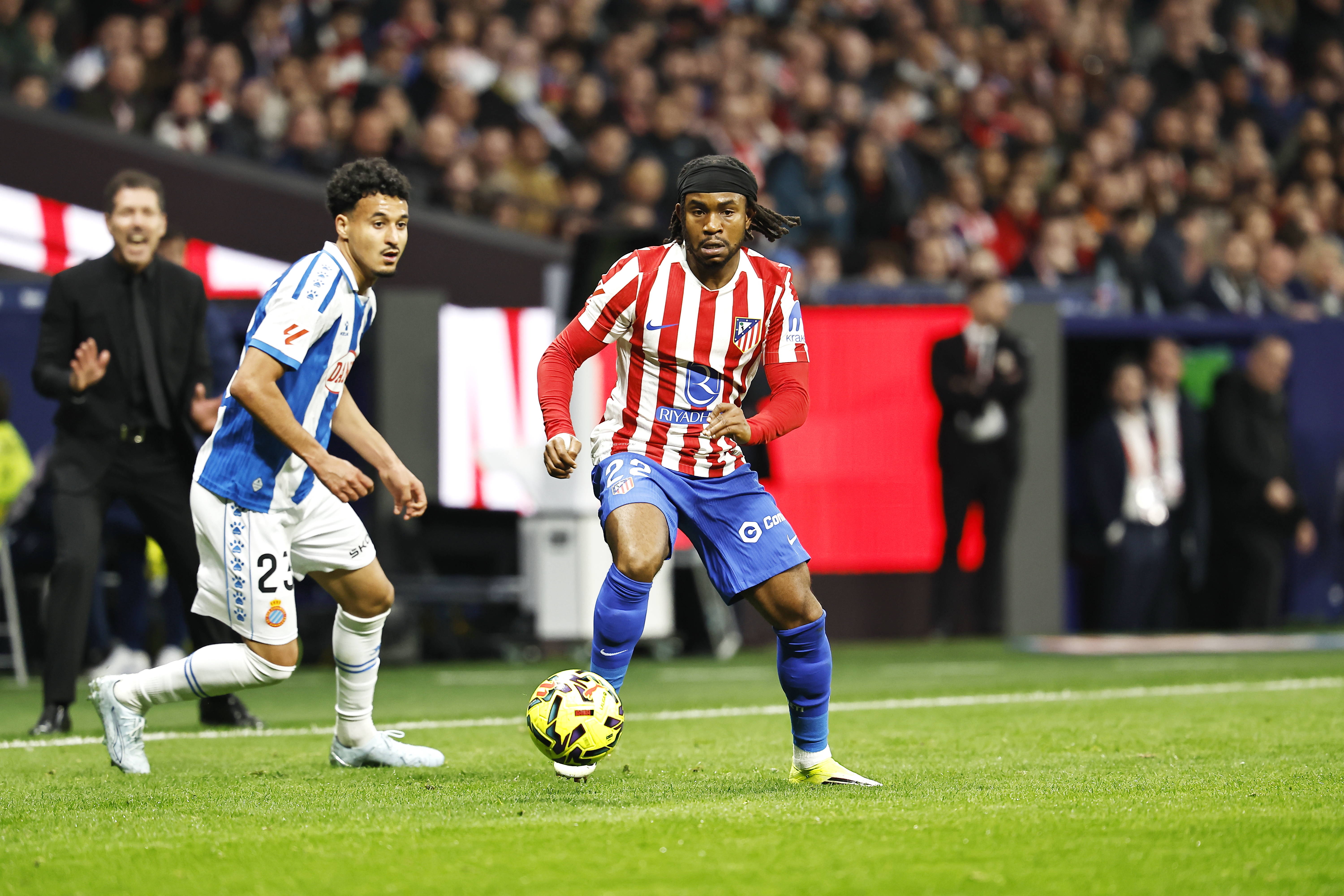 Ademola Lookman in match between Club Atletico de Madrid - RCD Espanyol de Barcelona at the Estadio Riyahd Air Metropolitano