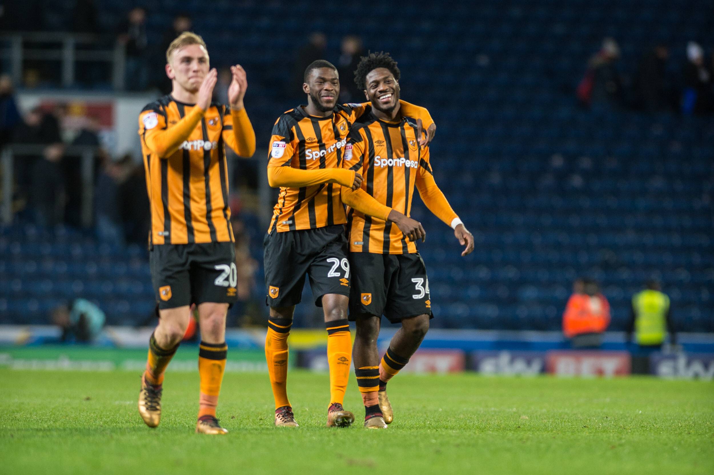 Fikayo Tomori, Ola Aina, Jarrod Bowen at Hull City