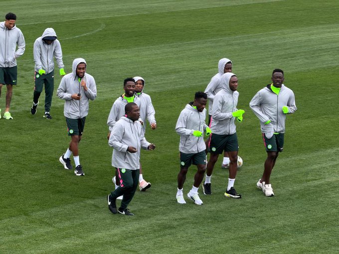 Super Eagles players in recovery session