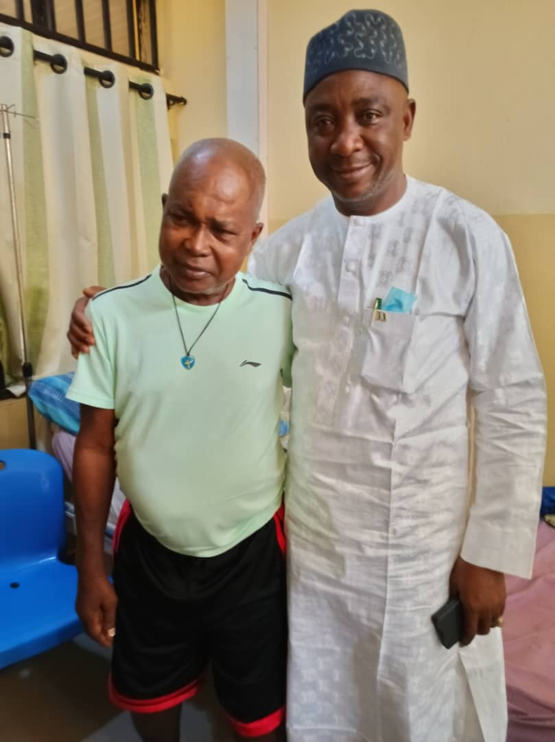Henry Nwosu and NFF President Ibrahim Gusau 