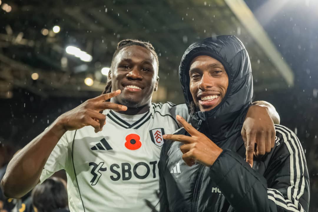 Nigeria and Fulham stars Alex Iwobi and Calvin Bassey 
