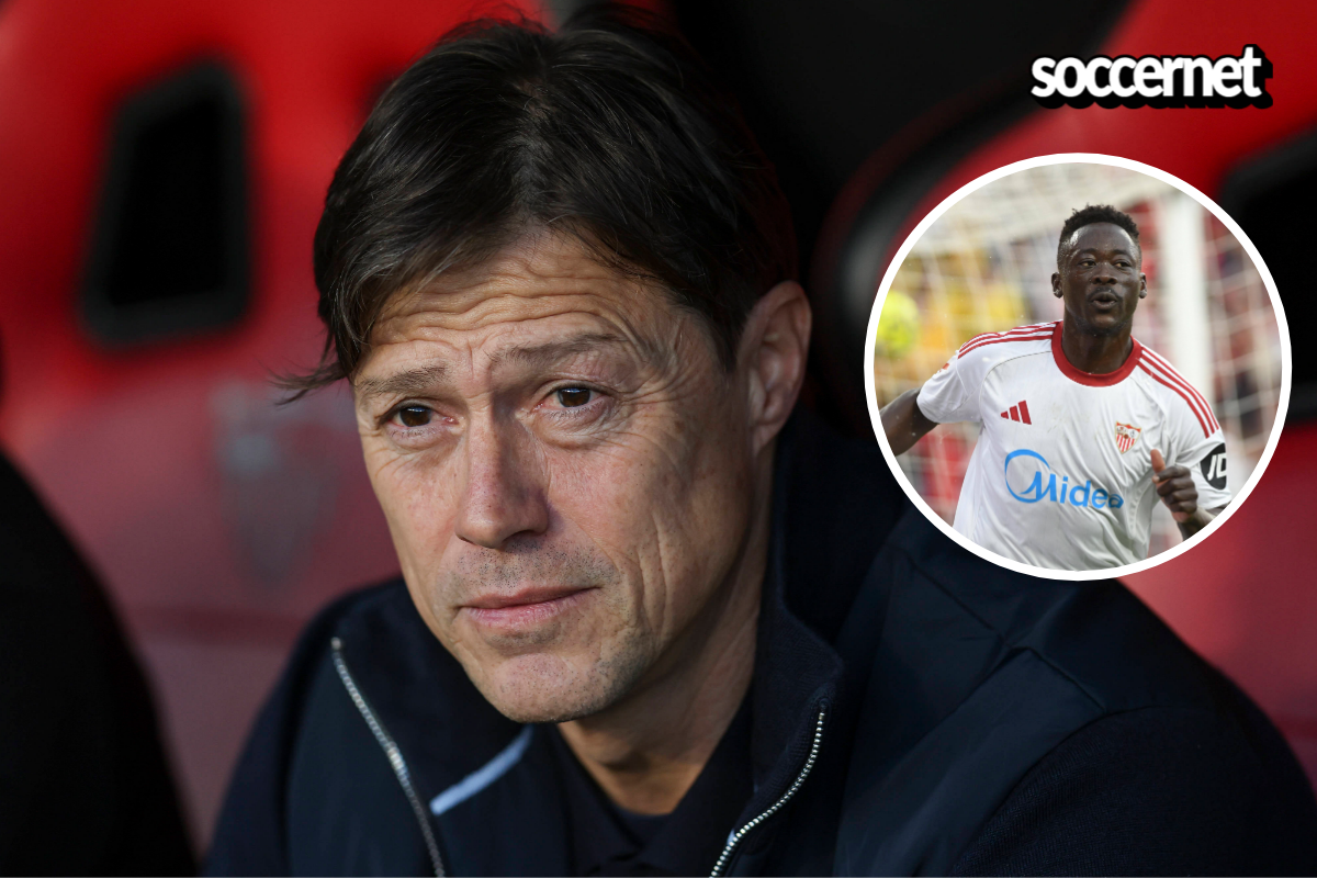 “Wasn’t happy with him” – Sevilla coach reveals why he benched Akor Adams in 2-0 loss to Valencia