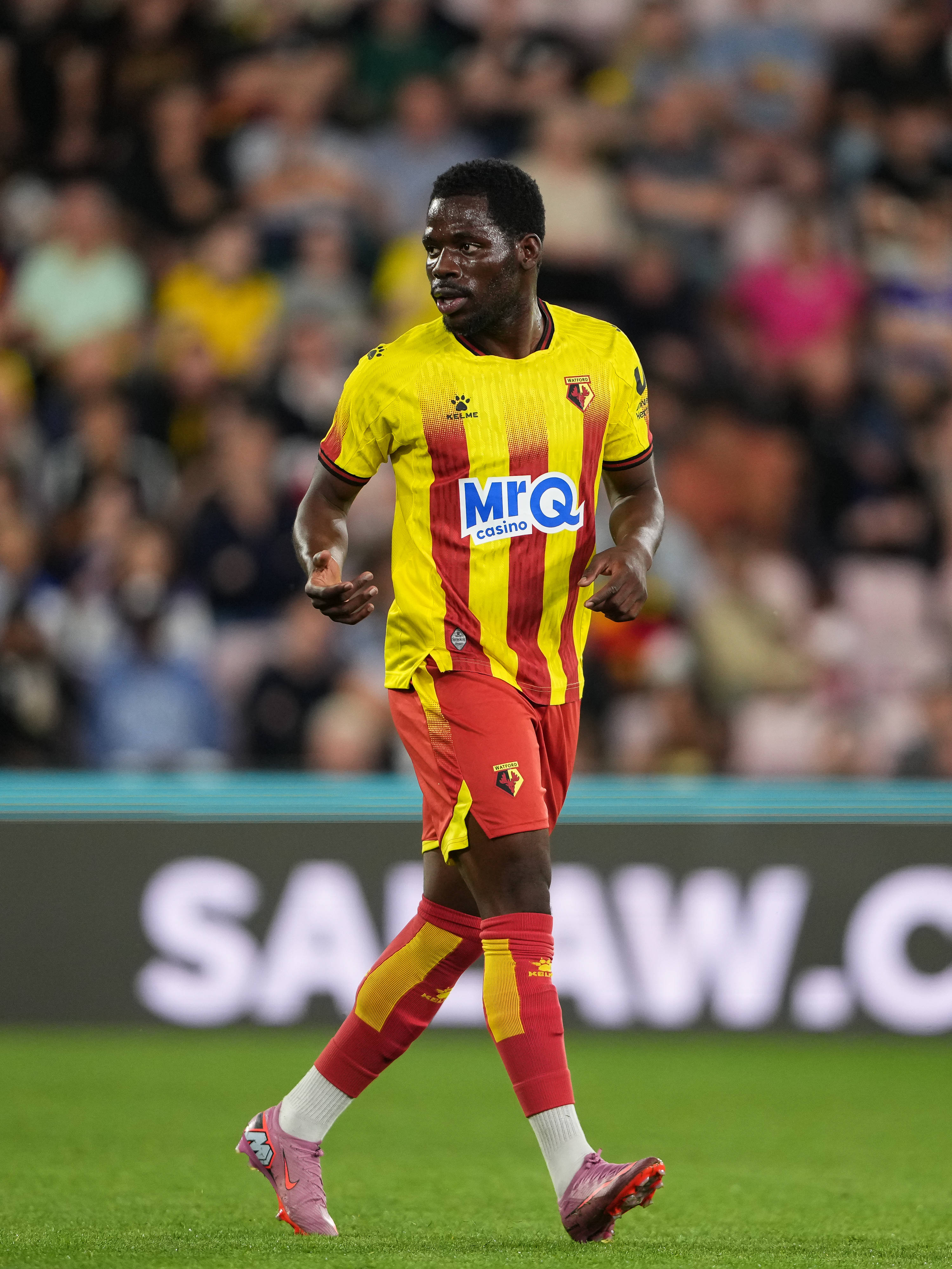 Tom Dele-Bashiru in action