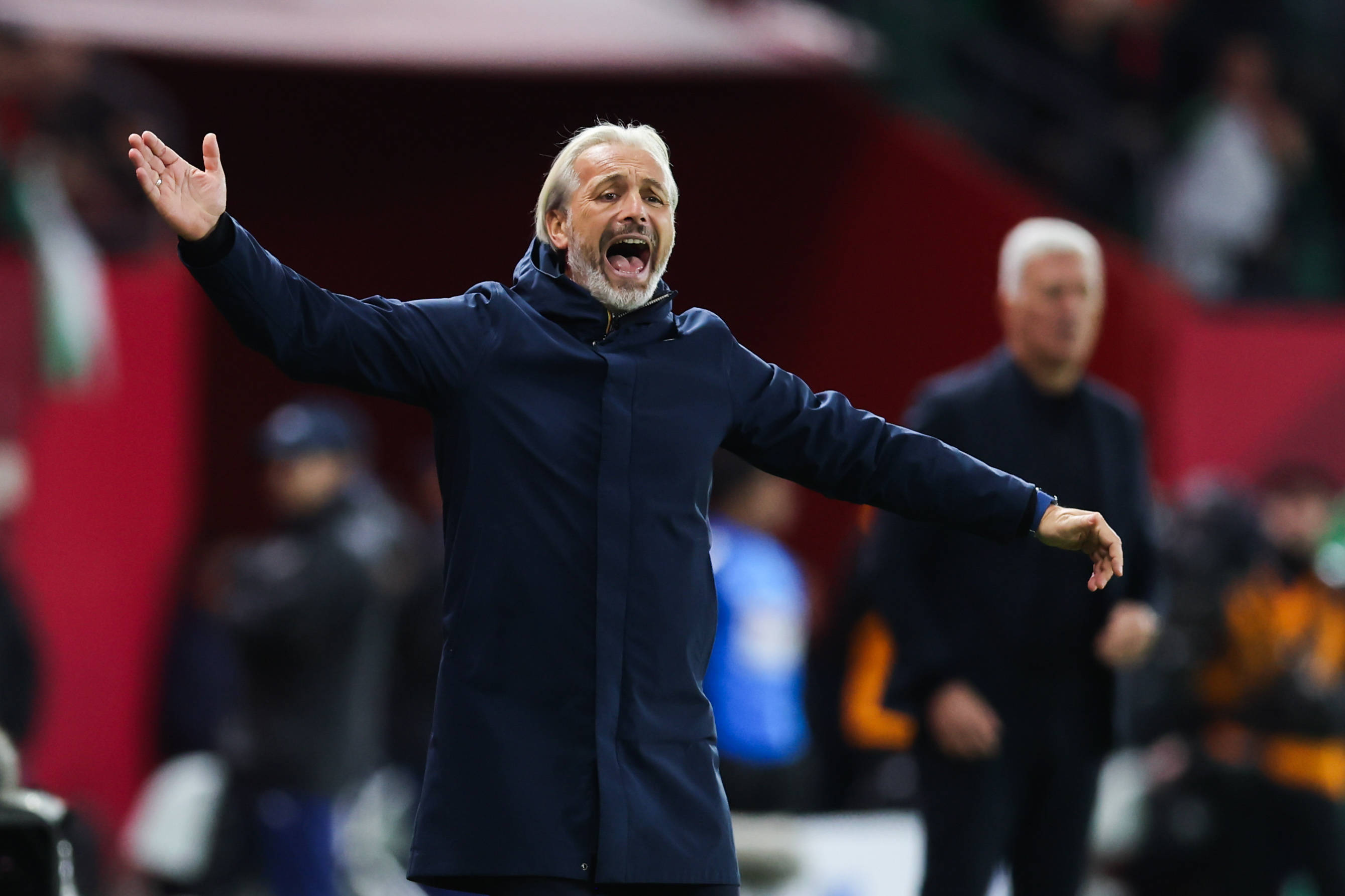 DR Congo head coach Sebastien Desabre interviewed by FIFA