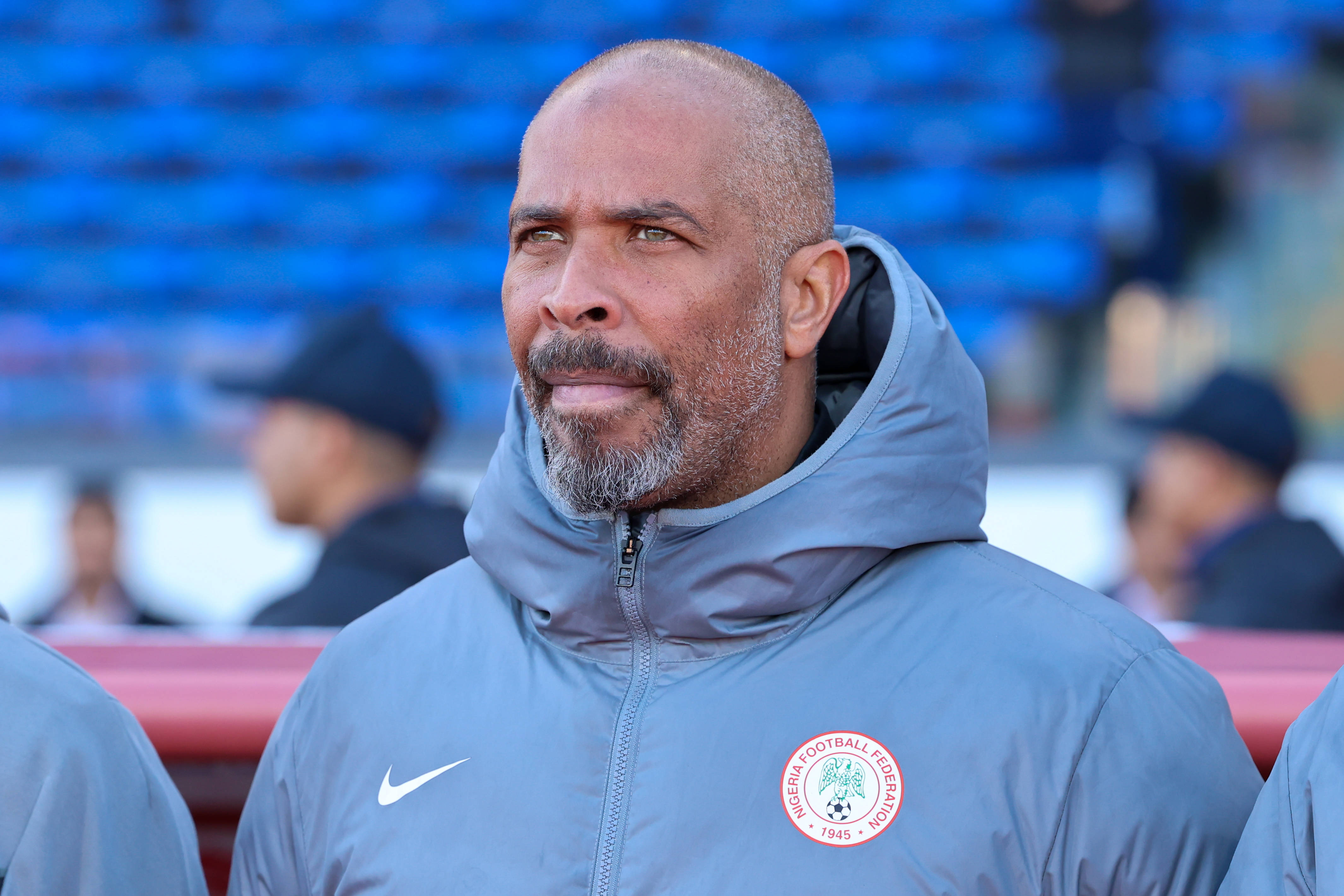Eric Chelle of Nigeria looks on during the Afcon, 3rd Place match between Nigeria and Egypt